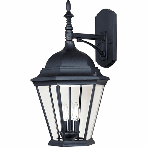 Maxim Westlake Cast 3-LT Outdoor Wall Lantern - Black - 1008BK