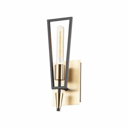 Maxim Wings 1-Light Wall Sconce - Black / Satin Brass - 11651BKSBR