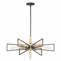 Maxim Wings 6-Light Chandelier - Black / Satin Brass - 11656BKSBR Maxim Wings 6-Light Chandelier - Black / Satin Brass - 11656BKSBR