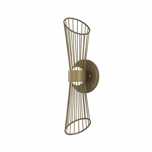 Maxim Zeta LED 2-LT Wall Sconce - Natural Aged Brass - 24171NAB