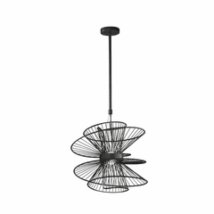 Maxim Zeta Medium LED 2-LT Pendant - Black - 24174BK