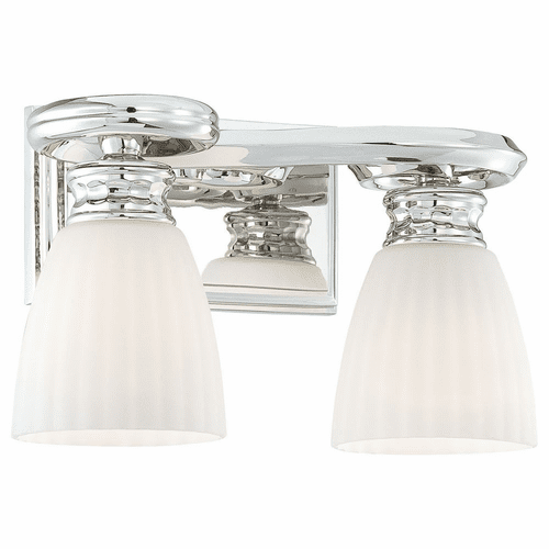 Metropolitan 2-LT Bath Vanity Light - Polished Nickel - N2802-613
