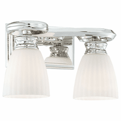 Metropolitan 2-LT Bath Vanity Light - Polished Nickel - N2802-613