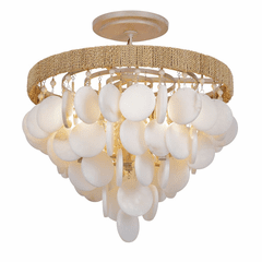 Metropolitan Aurelia's Cove 18In 4 Light Semi Flush - Natural White - N1914-759