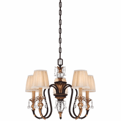 Metropolitan Bella Cristallo 5-LT Chandelier - French Bronze - N6645-258B