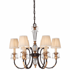 Metropolitan Bella Cristallo 6-LT Chandelier - French Bronze - N6646-258B