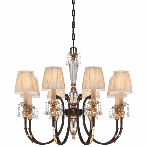 Metropolitan Bella Cristallo 8-LT Chandelier - French Bronze - N6648-258B
