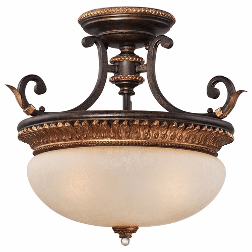 Metropolitan Bella Cristallo Semi Flush - French Bronze - N6642-258B