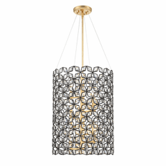 Metropolitan Brookcrest 8-LT Foyer Pendant - Sand Coal - N7847-711 Metropolitan Brookcrest 8-LT Foyer Pendant - Sand Coal - N7847-711