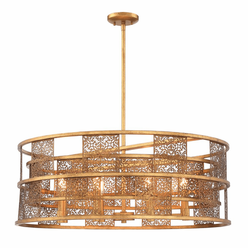 Metropolitan Brynhurst 8-LT Pendant - Autumn Gold Leaf - N7748-702