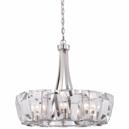 Metropolitan Castle Aurora 12-LT Chandelier - Plshd Nickel - N6982-613