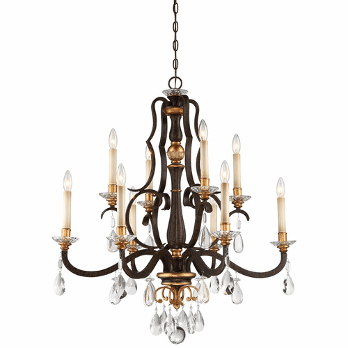 Metropolitan Chateau Nobles 10-LT Chandelier - Raven Bronze - N6459-652