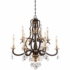 Metropolitan Chateau Nobles 10-LT Chandelier - Raven Bronze - N6459-652