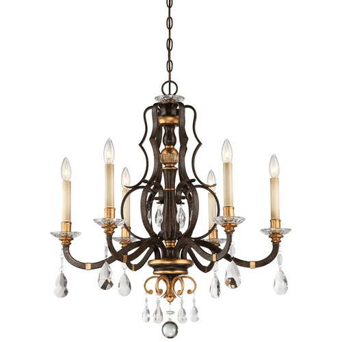 Metropolitan Chateau Nobles 6-LT Chandelier - Raven Bronze - N6456-652