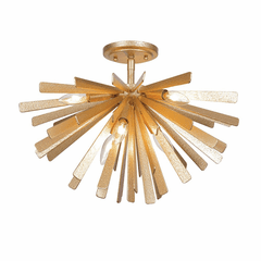 Metropolitan Confluence 6 Light Flush Mount - Piastra Gold - N1906-785