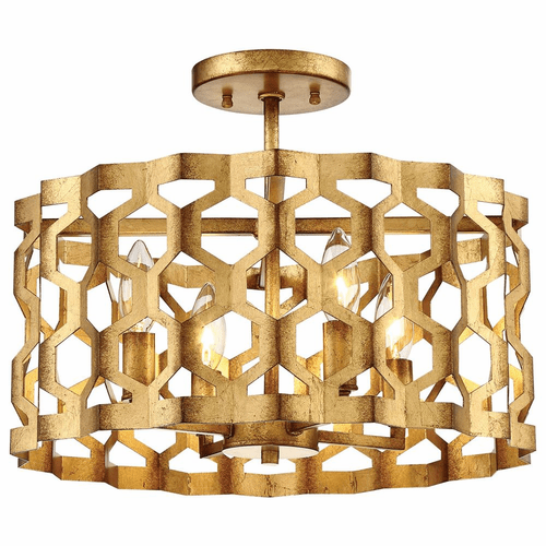 Metropolitan Coronade Semi Flush/ Pendant - Pandora Gold Leaf - N6772-293