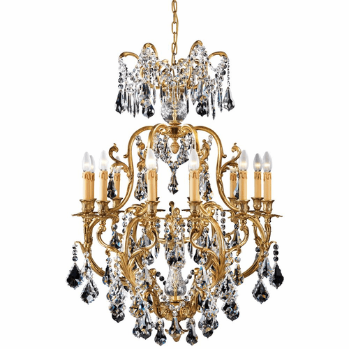 Metropolitan Crystal Collection 12-LT Chandelier - French Gold - N9701