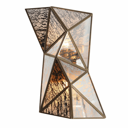 Metropolitan Geo-Gem 2 Light Wall Sconce - Brass Antique - N1692-863