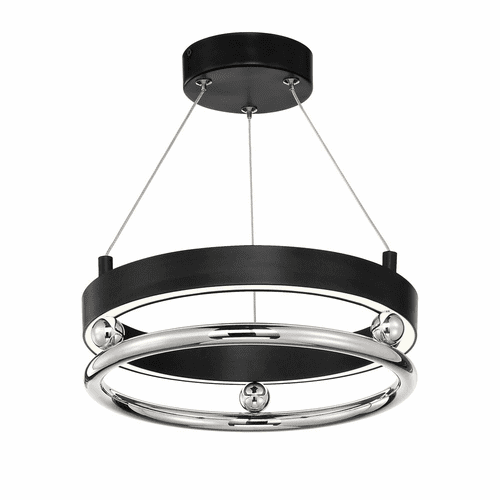 Metropolitan Grande Illusion 13.25" LED Pendant - Coal w/Nickel - N7991-572-L
