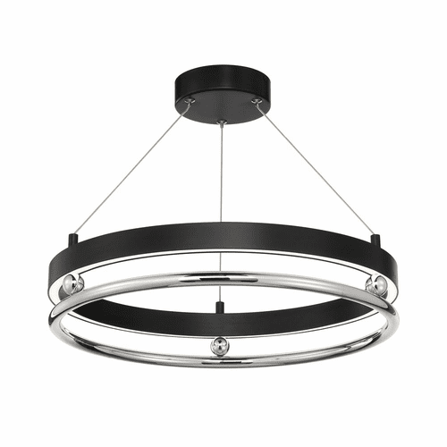 Metropolitan Grande Illusion 21.25" LED Pendant - Coal w/Nickel - N7992-572-L