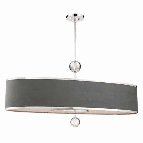 Metropolitan Luxour 6 Light Island Light - Polished Nickel - N7329-613