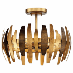 Metropolitan Manitou 5-LT Semi Flush - Ardor Gold - N7835-659 Metropolitan Manitou 5-LT Semi Flush - Ardor Gold - N7835-659