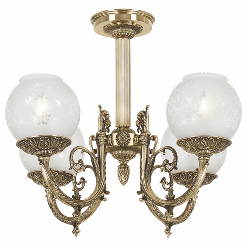 Metropolitan Metropolitan 4-LT Semi Flush - Antique Classic Brass Finish - N801904