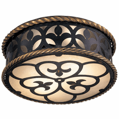 Metropolitan Montparnasse 2-LT Flush Mount - French Black Gold Leaf - N6109-20