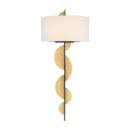 Metropolitan Navia 2-LT LED Wall Sconce - Sand Coal/Ardent Gold Leaf - N7920-682-L