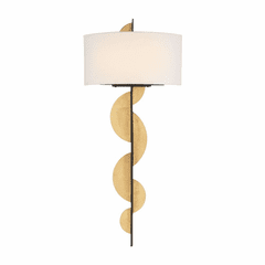Metropolitan Navia 2-LT LED Wall Sconce - Sand Coal/Ardent Gold Leaf - N7920-682-L Metropolitan Navia 2-LT LED Wall Sconce - Sand Coal/Ardent Gold Leaf - N7920-682-L