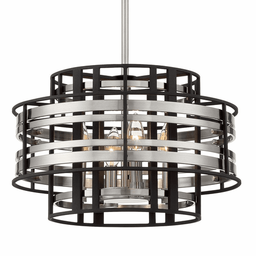 Metropolitan Preston 4-LT Foyer Light - Brushed Nickel W/ Sand Coal - N7984-420