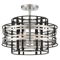 Metropolitan Preston 4-LT Semi Flush - Brushed Nickel W/ Sand Coal - N7983-420
