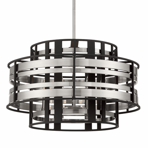 Metropolitan Preston 8-LT Pendant - Brushed Nickel W/ Sand Coal - N7986-420