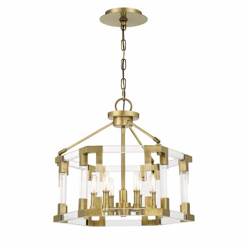 Metropolitan Prima Vista 6-LT Semi Flush/Pendant - Aged Antique Brass - N7355-790