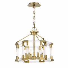 Metropolitan Prima Vista 6-LT Semi Flush/Pendant - Aged Antique Brass - N7355-790