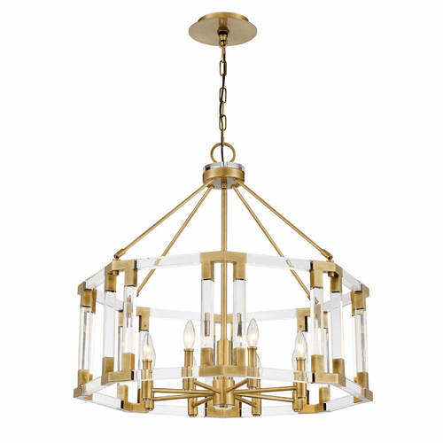 Metropolitan Prima Vista 8 Light Chandelier - Aged Antique Brass - N7358-790