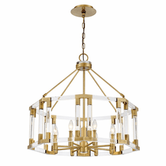 Metropolitan Prima Vista 8 Light Chandelier - Aged Antique Brass - N7358-790