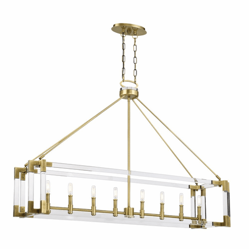 Metropolitan Prima Vista 8 Light Island Light - Aged Antique Brass - N7359-790