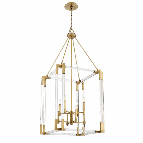 Metropolitan Prima Vista 8 Light Pendant - Aged Antique Brass - N7357-790