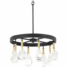 Metropolitan Rare Elements 8-LT Chandelier - Sand Coal/Vintage Brass - N7868-678-L