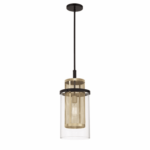 Metropolitan Soho 1 Light Mini Pendant - Coal And Soft Brass - N7811-726