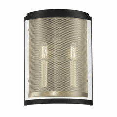 Metropolitan Soho 2 Light Wall Mount - Coal And Soft Brass - N7812-726