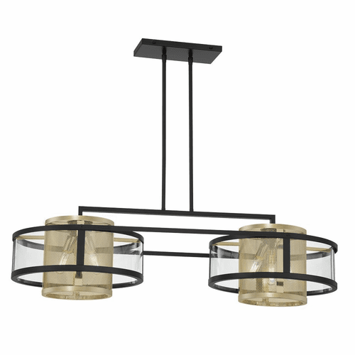 Metropolitan Soho 6 Light Island Light - Coal And Soft Brass - N7819-726