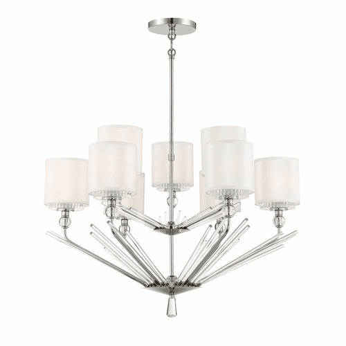 Metropolitan Sutton 9 Light Chandelier - Polished Nickel - N7389-613