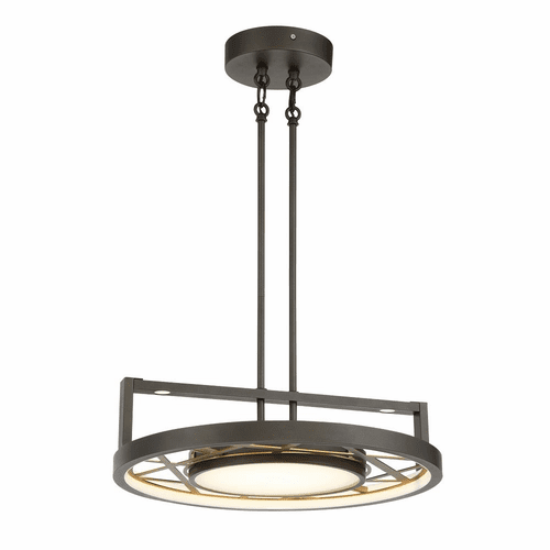 Metropolitan Tribeca 20" LED Convertible Semi Flush - Smoked Iron - N7524-716-L