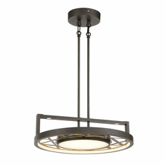 Metropolitan Tribeca 20" LED Convertible Semi Flush - Smoked Iron - N7524-716-L