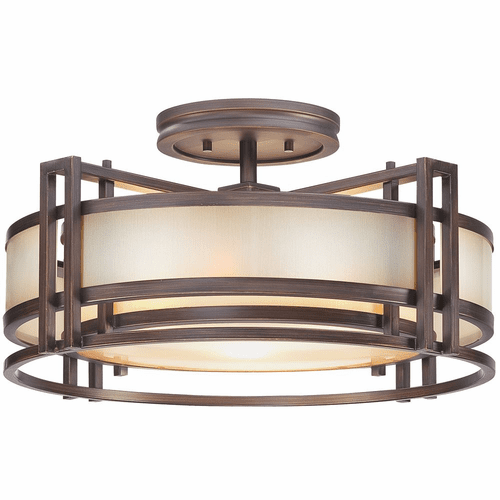 Metropolitan Underscore 3-LT Semi Flush - Cimmaron Bronze - N6964-1-267B