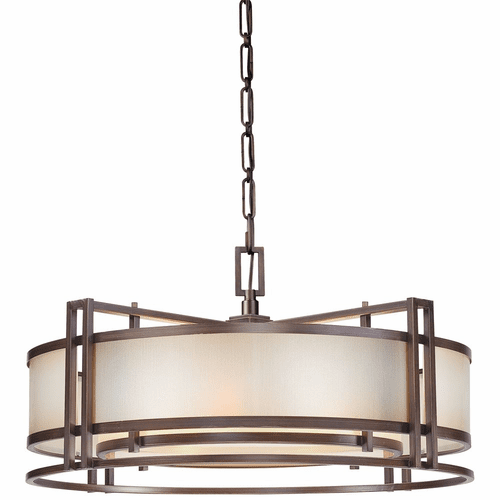 Metropolitan Underscore 4-LT Drum Pendant - Cimmaron Bronze - N6965-1-267B