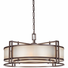 Metropolitan Underscore 4-LT Drum Pendant - Cimmaron Bronze - N6965-1-267B