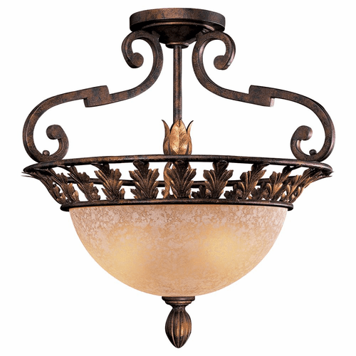 Metropolitan Zaragoza Collection 3-LT Semi Flush - Golden Bronze - N6241-355